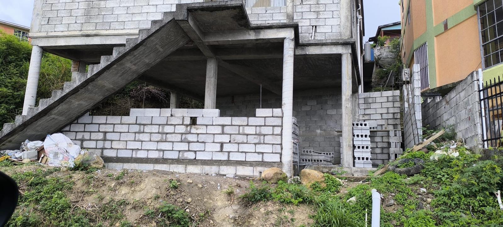 Ongoing commercial building renovation with structural work